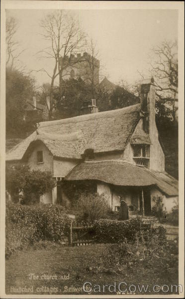 The Church and Thatched Cottages Selworthy England
