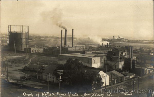 Group of Mills and Power Plants San Diego California