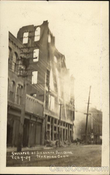 Collapse of the Shannon Building Norwich Connecticut