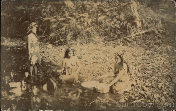 Native Island Women at Water