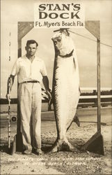 Stan's Dock - You Always Catch Fish with Stan Lumis Postcard