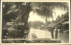 Canal and Floating Houses Bangkok, Thailand Southeast Asia Postcard Postcard Postcard
