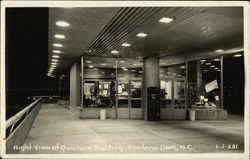 Night View of Overlook Building Fontana Dam, NC Postcard Postcard Postcard