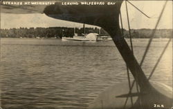 Steamer "Mt. Washington" Leaving Wolfboro Bay from Seaplane Postcard