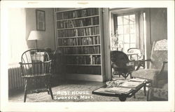 Interior View of Rest House Swansea, MA Postcard Postcard Postcard