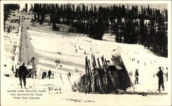 Practice Slope Near Sportsland Ski Chalet Winter Park, CO Postcard Postcard Postcard