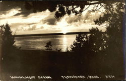 Moonlight Scene Frankfort, MI Postcard Postcard Postcard