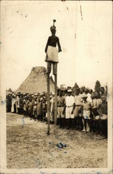 Local Liberian on Stilts Postcard