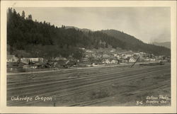 Bird's Eye View of Residential Community Oakridge, OR Postcard Postcard Postcard