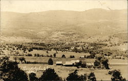 Birds-Eye View of Town and Hills Postcard