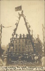 Firemen's Triumphal Arch, Lauriston Postcard