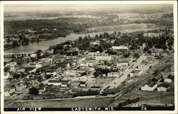 Aerial View of Town Ladysmith, WI Postcard Postcard Postcard