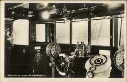 Steuerhaus eines Afrikadampfers Postcard