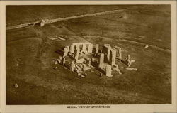 Aerial View of Stonehenge Amesbury, England Wiltshire Postcard Postcard Postcard