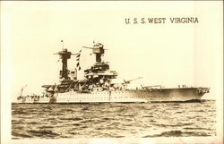 U.S.S. West Virginia Navy Postcard Postcard Postcard