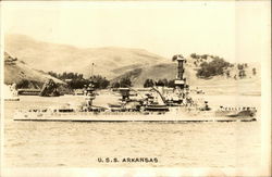 USS Arkansas on the Water Postcard