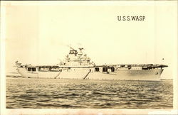USS Wasp on the Water Postcard