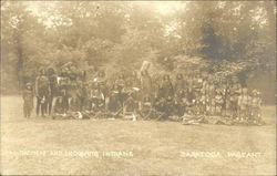 Sachem and Iroquois Indians, Saratoga Pageant Postcard