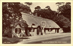 The Cat & Fiddle Inn Hinton, England Gloucestershire Postcard Postcard Postcard