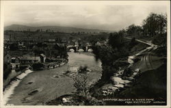 Ludford Bridge & River Teme from Whitfield Postcard