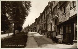 The High Street Burford, England Oxfordshire Postcard Postcard Postcard