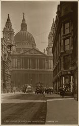 St. Paul's Cathedral and Ludgate Hill London, England Postcard Postcard Postcard