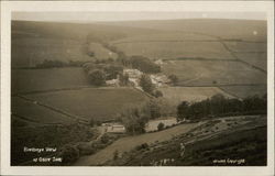 Bird's Eye View of Town Postcard