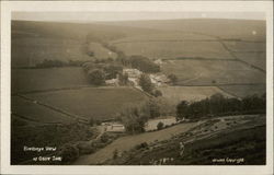 Bird's Eye View of Town Postcard