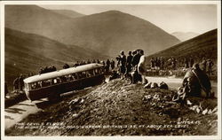 A Bus and Group of People on the Devil's Elbow Buses Postcard Postcard Postcard