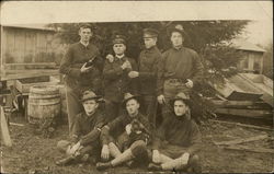 93rd Co. Cadets at Fort Stevens, Oregon Postcard
