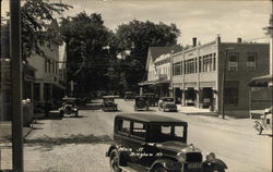 Cars on Main Street Postcard