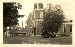 View of Church Guilford, ME Postcard Postcard Postcard