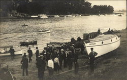 Initial Launch of Boat "Antler" Hartford, CT Postcard Postcard Postcard