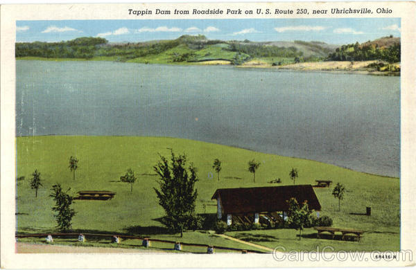 Tappin Dam From Roadside Park, U. S. Route 250 Uhrichsville Ohio