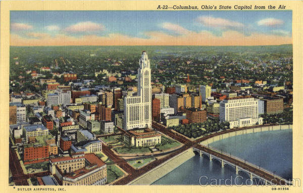 Ohio's State Capitol From The Air Columbus