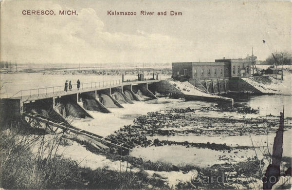 Kalamazoo River And Dam Ceresco Michigan