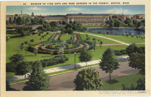 Museum Of Fine Arts And Rose Gardens In The Fenway Boston Massachusetts