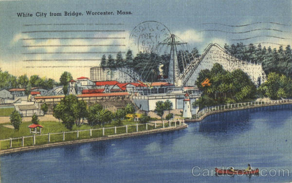 White City From Bridge Worcester Massachusetts