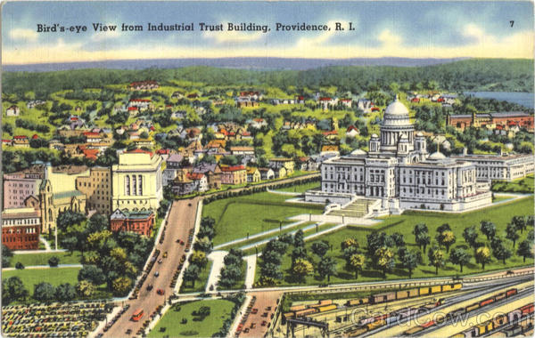 Bird's Eye View From Industrial Trust Building Providence Rhode Island