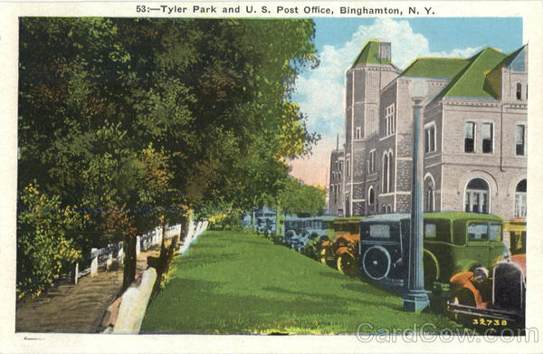 Tyler Park And U. S. Post Office Binghamton New York