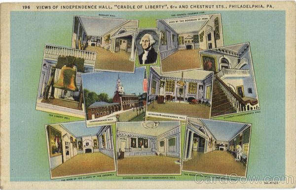 View Of Independence Hall, 6th and Chestnut Sts Philadelphia Pennsylvania