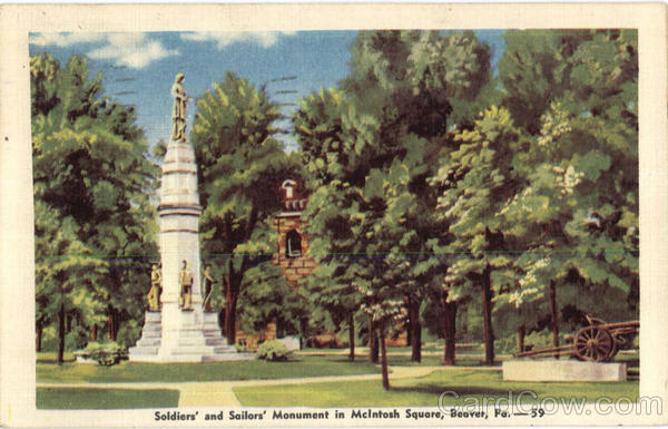 Soldiers And Sailors Monument In McIntosh Square Beaver Pennsylvania