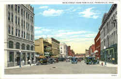 Main Street From Park Place Painesville, OH Postcard Postcard