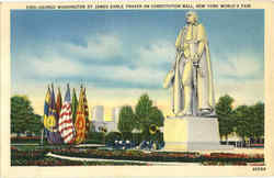 George Washington By James Earle Fraser On Constitution Mall Postcard