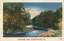 Greetings From Fleetwood Pennsylvania Postcard Postcard