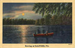 Rowing At Salford Postcard