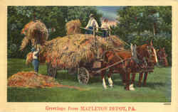 Greetings From Mapleton Depot Postcard