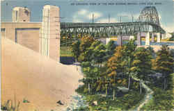 An Unusual View Of The New Bourne Bridge Massachusetts Postcard Postcard