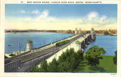 West Boston Bridge Massachusetts Postcard Postcard