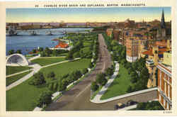Charles River Basin And Esplande Boston, MA Postcard Postcard